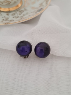 Aros clip violeta