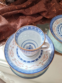 Dos dúos de cafe porcelana grano de arróz en internet