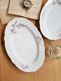 Fuente Verbano mediana flor gris y rosa - comprar online
