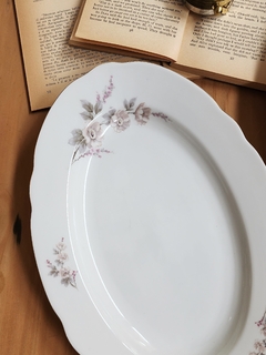 Fuente Verbano chica flor gris y rosa - comprar online
