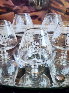 5 vasos de cognac Poker - comprar online