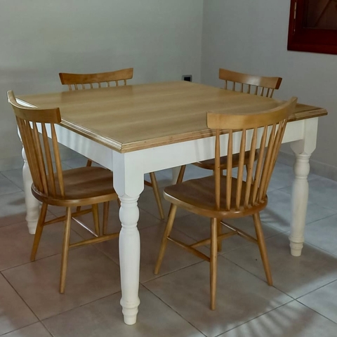 Mesa cuadrada farmhouse