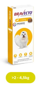 Bravecto® - Comprimidos masticables / Perros muy pequeños - 2 a 4,5 kg