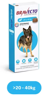 Bravecto® - Comprimidos masticables / Perros grandes - 20 a 40 kg