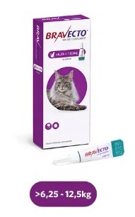 Bravecto® - Pipeta / Gatos - 6,25 a 12,5 kg - comprar online