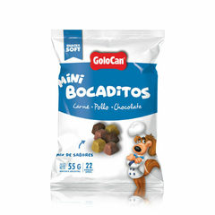 GOLOCAN - Mini Bocaditos Carne Pollo y Chocolate x 55g.