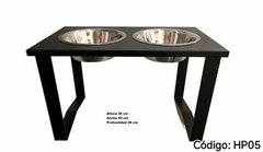 Comedero doble en altura - 30x50x28 (HP05) - comprar online