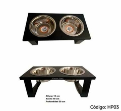 Comedero doble en altura - 15x40x20 (HP03) - comprar online