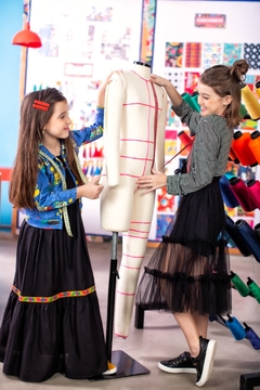 Vestido Longo Viscose Luna Preto Precoce - loja online