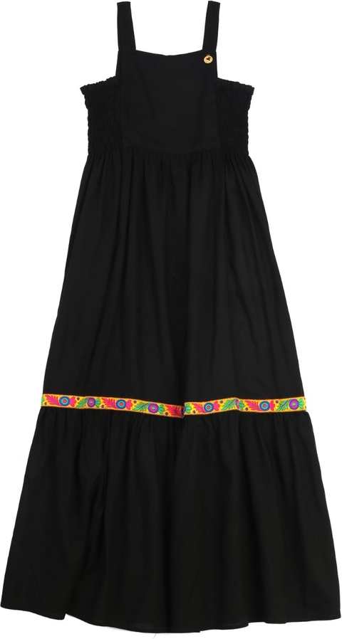 Vestido Longo Viscose Luna Preto Precoce