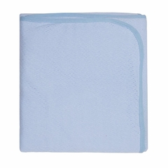 Manta tricot Mami com forro azul 95x75 cm - comprar online