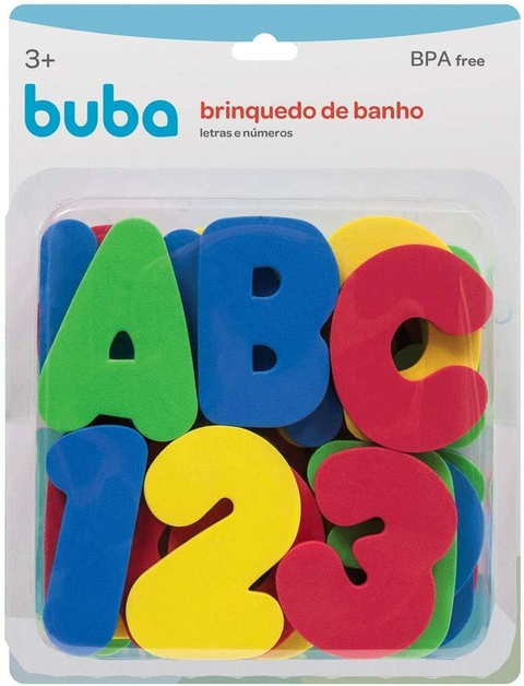 Brinquedo de Banho Letras e Números Buba
