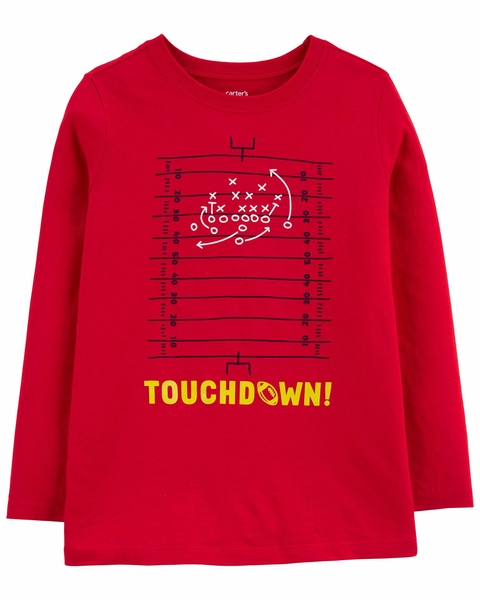 Blusa manga longa Carters vermelha touchd