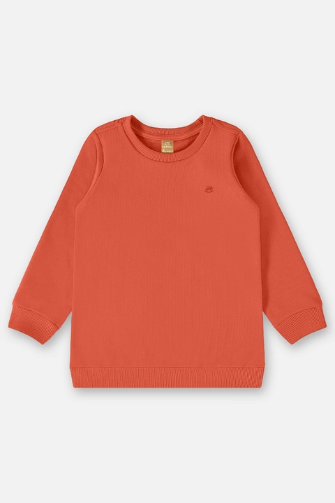 Blusao em moletom vermelho alaranjado Up Baby