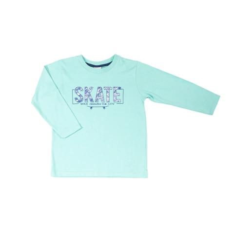 Camiseta manga longa skate verde Have fun - comprar online