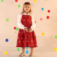 Vestido Precoce Recortes com babadinhos passaro - comprar online