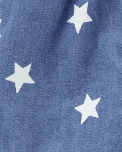 Jardineira Oshkosh menina tipo jeans com estrela na internet