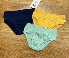 Kit 3 cuecas verde/amarelo/azul-Have Fun - loja online