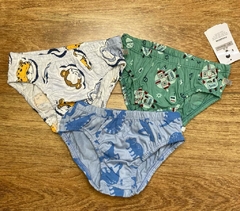 Kit 3 cuecas dino/bichos/robo-Have Fun - loja online