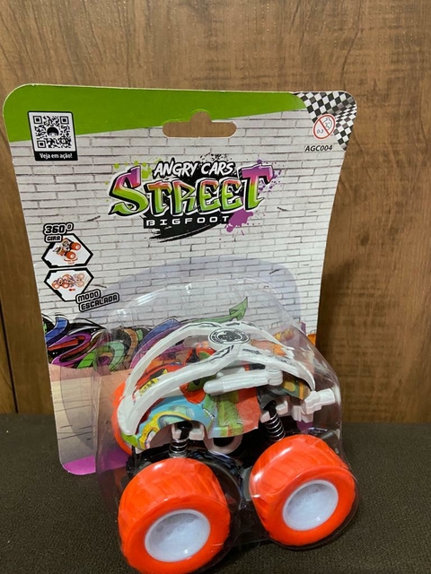Carrinho angry street bigfoot blister laranja