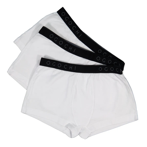 Kit cueca boxer infantil Ogochi branco - comprar online