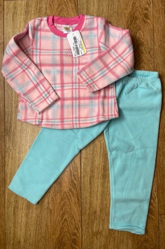 Pijama xadrez azul c rosa soft- Have Fun - Helena Magalhães