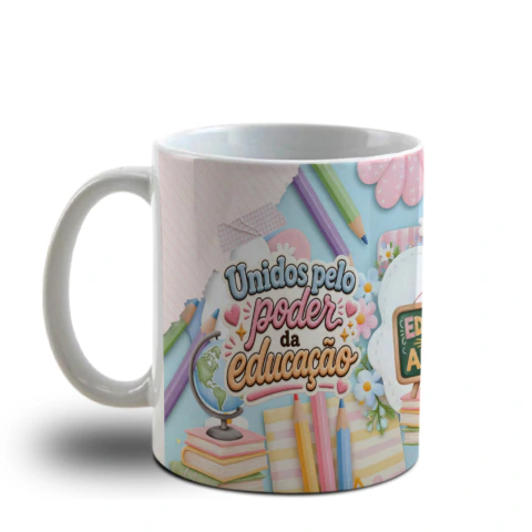 Caneca Personalizada de Professor- Unidos Pelo poder da educação
