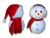 Boneco de neve em cerâmica.