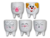 Vaso Cachepot Decorativo Fantasia Kit 5un