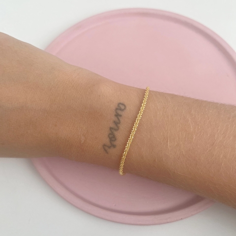 Pulseira brilhosa - Dourado