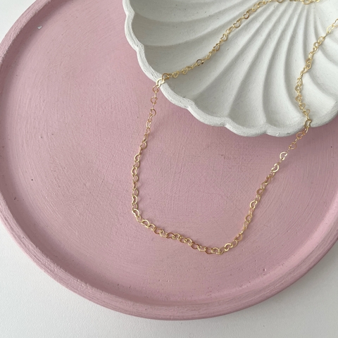 Choker elos de corações - Dourado