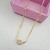 Choker nó pedra oval cristal - Dourado