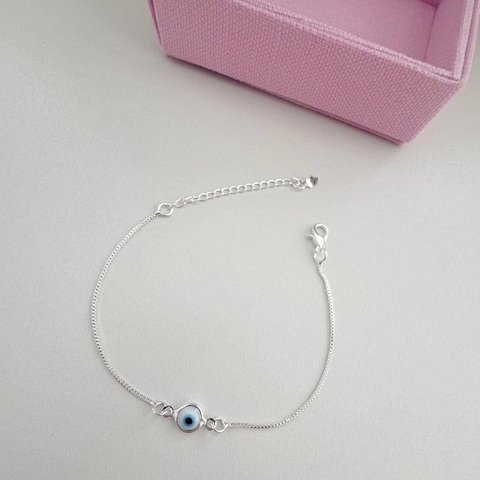 Pulseira olho grego - Prata - comprar online
