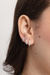 Trio argolinhas redonda cravejada- Prata - comprar online