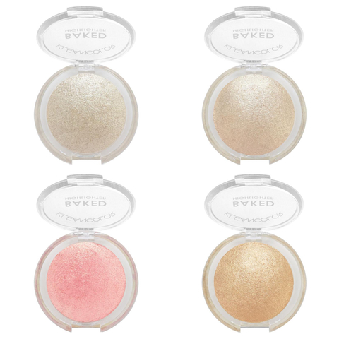 Gama de 4 Iluminadores Baked Highlighter Kleancolor BH2868