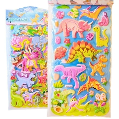 STICKER C/RELIVE 2 PLANCHAS DINOS-AUTO-ASTRONAUTAS [25629] - tienda online