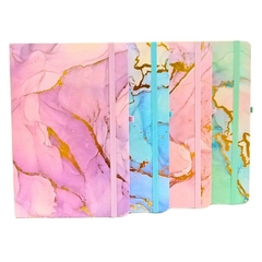 LIBRETA A5 MARMOLADO PASTEL C/DORADO - 80 HOJAS LISAS [25853] en internet