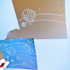 PAPEL MAGICO ESPACIAL PROYECTOR 2 HOJAS PREIMPRESAS [26350] en internet