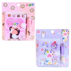 LIBRETA MINI HUELLAS C/BOLÍGRAFO [26852] - comprar online