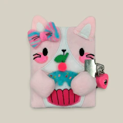 DIARIO PLUSH A6 RAYADOS C/CANDADO 3 SURTIDOS [CK882]
