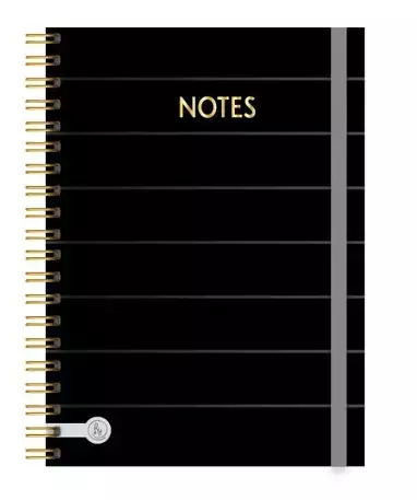 CUADERNO A5 15X21 CUADRICULADO OFFICE CUADROS - BLACK [1104A]