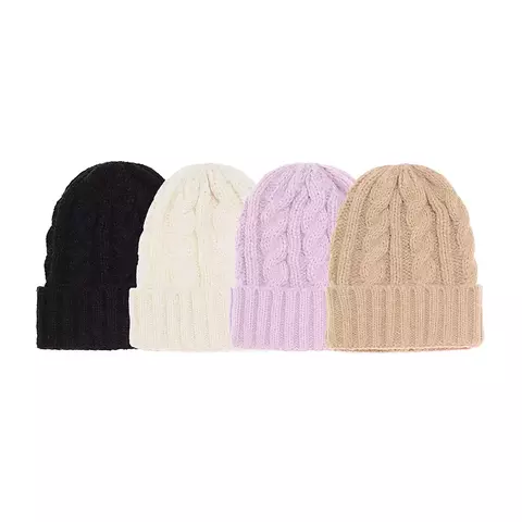 GORRO TEJIDO DE OCHOS - NEGRO, BLANCO, LILA, BEIGE [GO0026Z] - comprar online