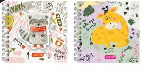 LIBRETA 15X15 TAPA FLEXIBLE SURTIDAS ANIMALITOS [PC11002]
