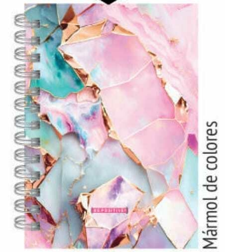 CUADERNO A5 TAPA DURA 100 HS BP MARMOL DE COLORES [BP748]