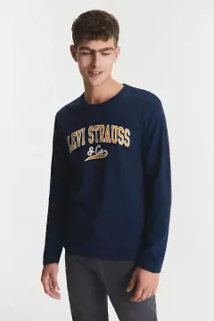 Remera Mangas Largas Strauss Azul/Naranja - Levis - comprar online