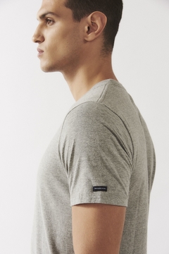 Remera Basica o Rocha Gris Melange Liso - Bensimon