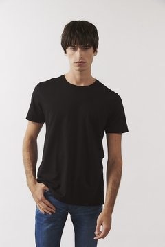 Remera Basica o Rocha Negra Lisa - Bensimon