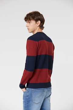 Sweater Stripes Combinado Az/Rojo - comprar online