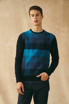 SWEATER SQUARE AZUL - BENSIMON