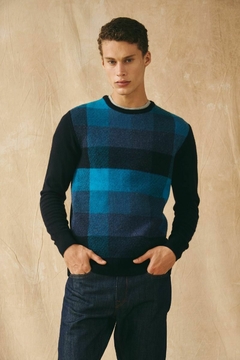 SWEATER SQUARE AZUL - BENSIMON - comprar online